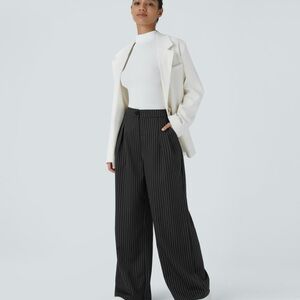 HALARA Black Wide Leg Pants High-Waisted Elegance